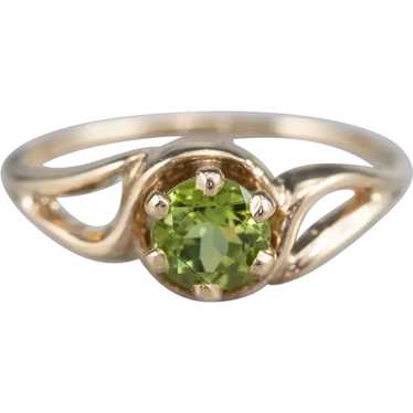 Vintage Peridot Solitaire Ring