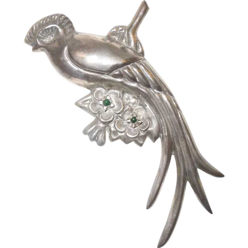 Older Large Mexican Sterling Silver Quetzal Bird Broo… - Gem