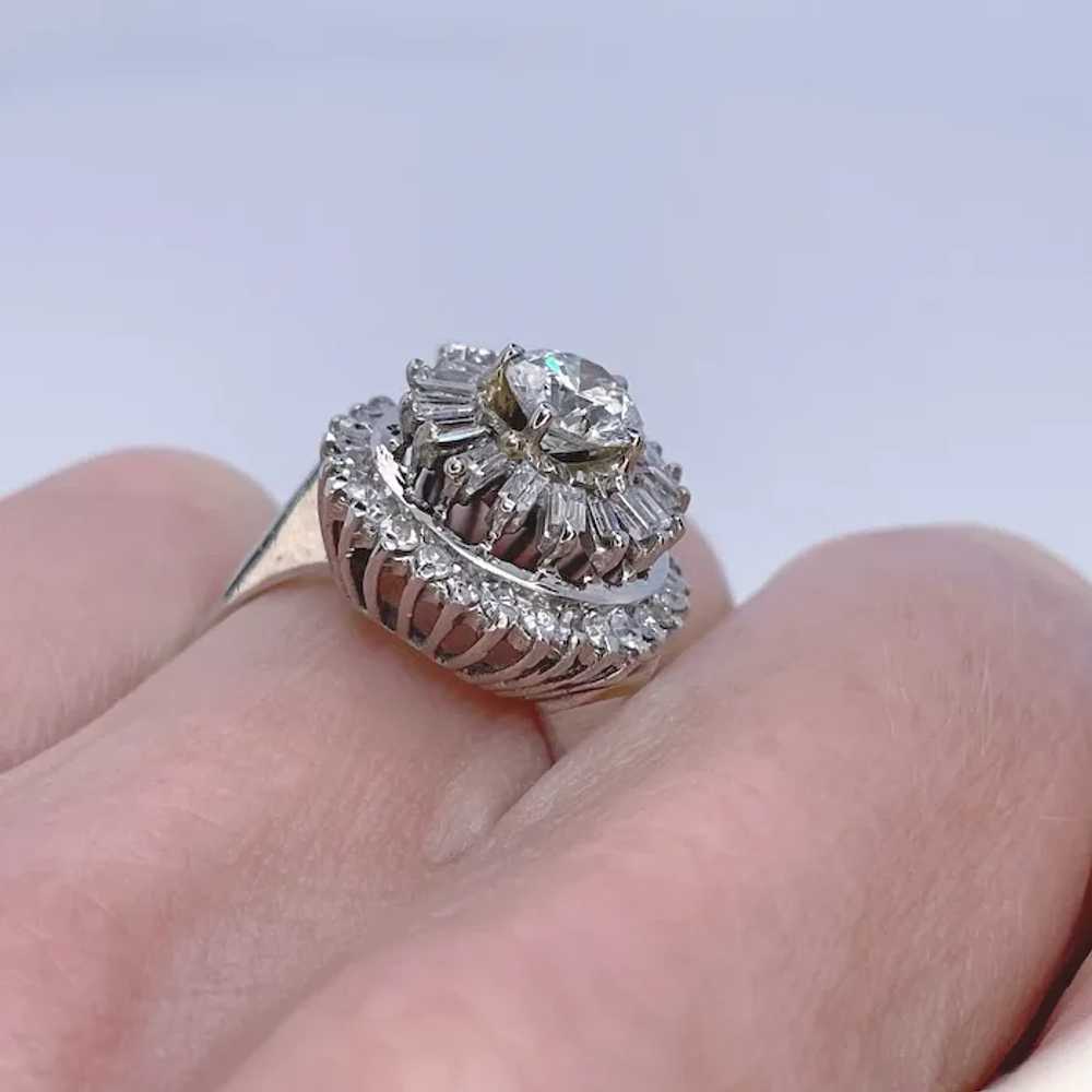 1940s Art Deco Diamond Ring 18K Gold Fine Diamond… - image 10