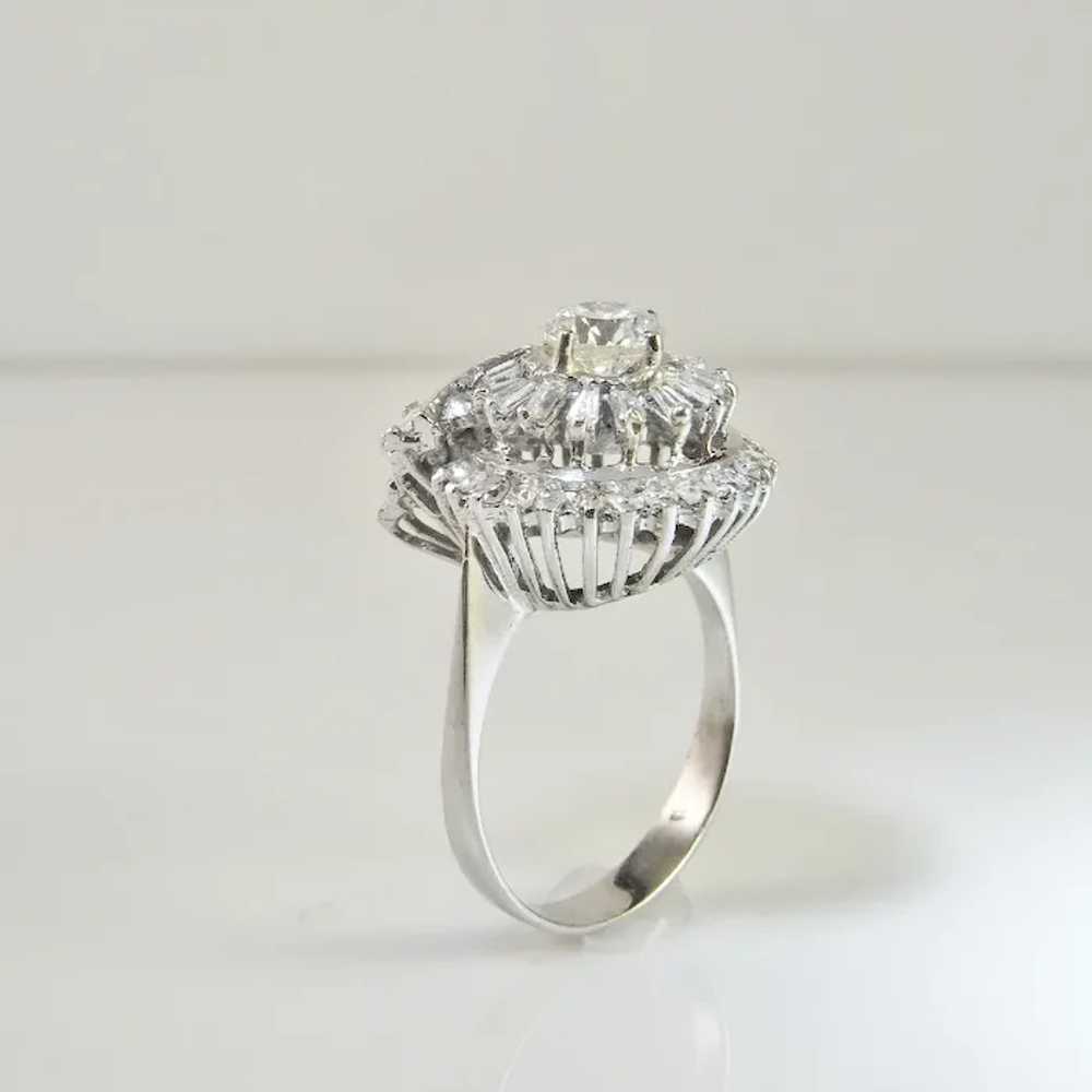 1940s Art Deco Diamond Ring 18K Gold Fine Diamond… - image 11