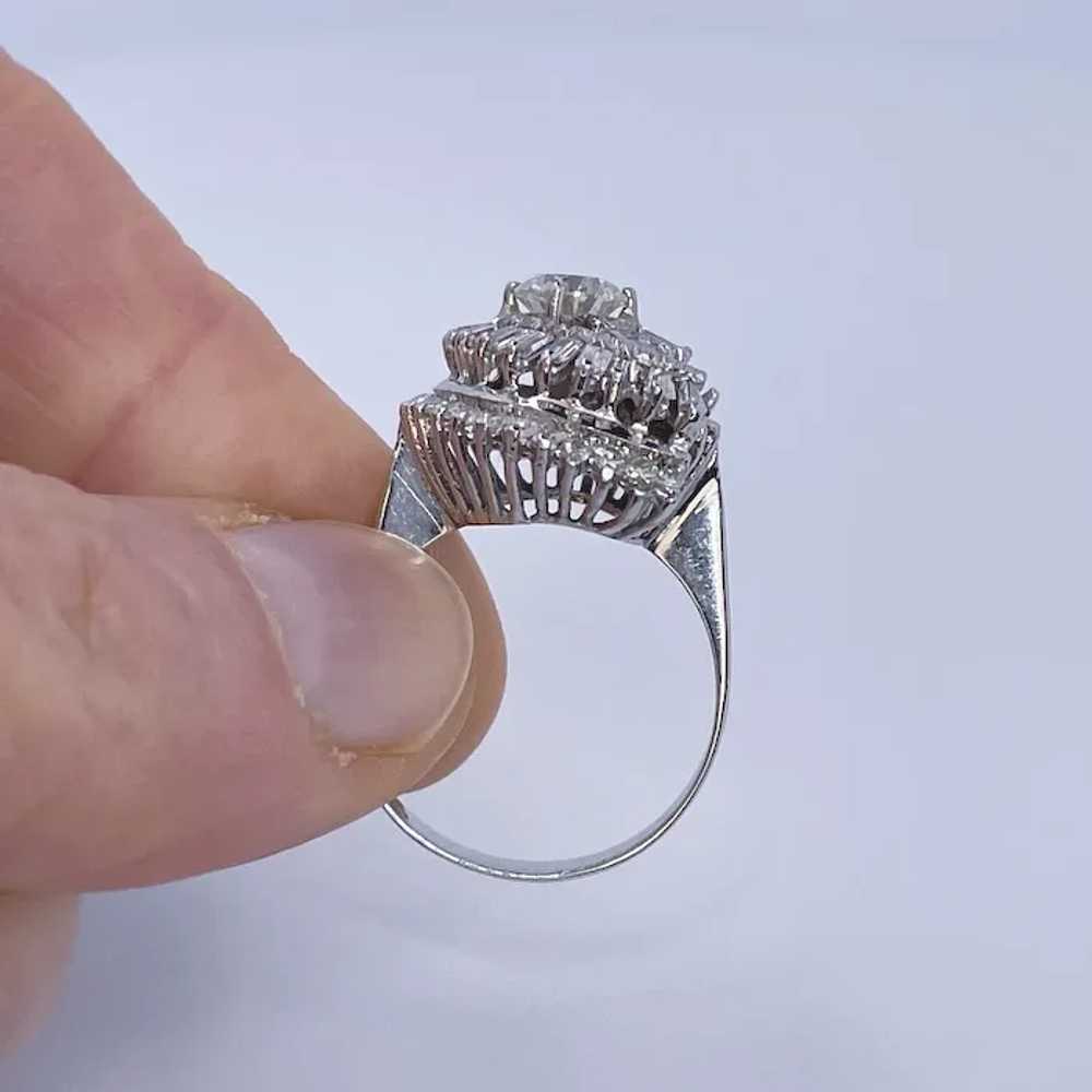 1940s Art Deco Diamond Ring 18K Gold Fine Diamond… - image 12
