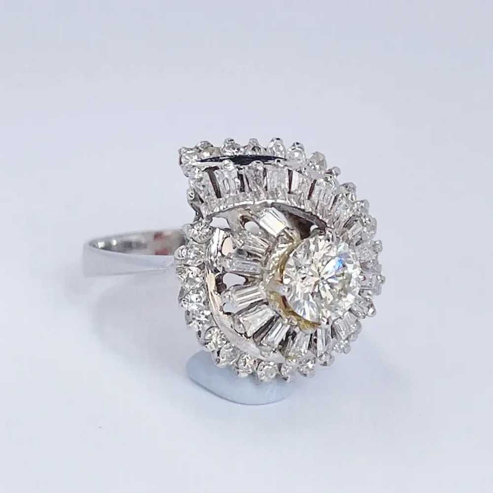 1940s Art Deco Diamond Ring 18K Gold Fine Diamond… - image 3