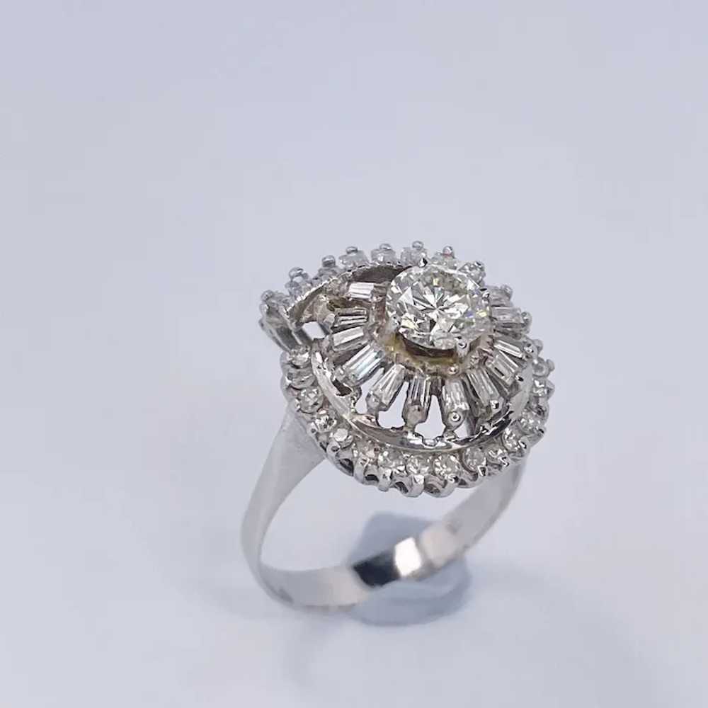1940s Art Deco Diamond Ring 18K Gold Fine Diamond… - image 4