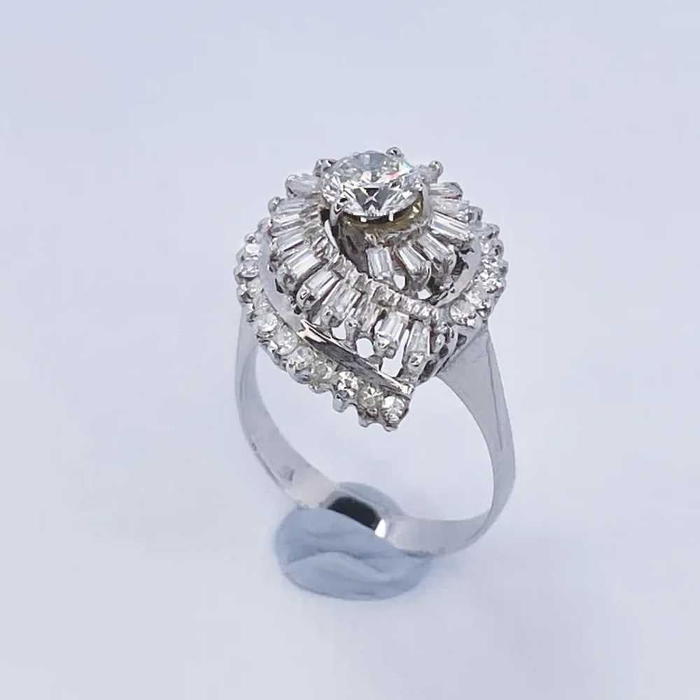 1940s Art Deco Diamond Ring 18K Gold Fine Diamond… - image 5