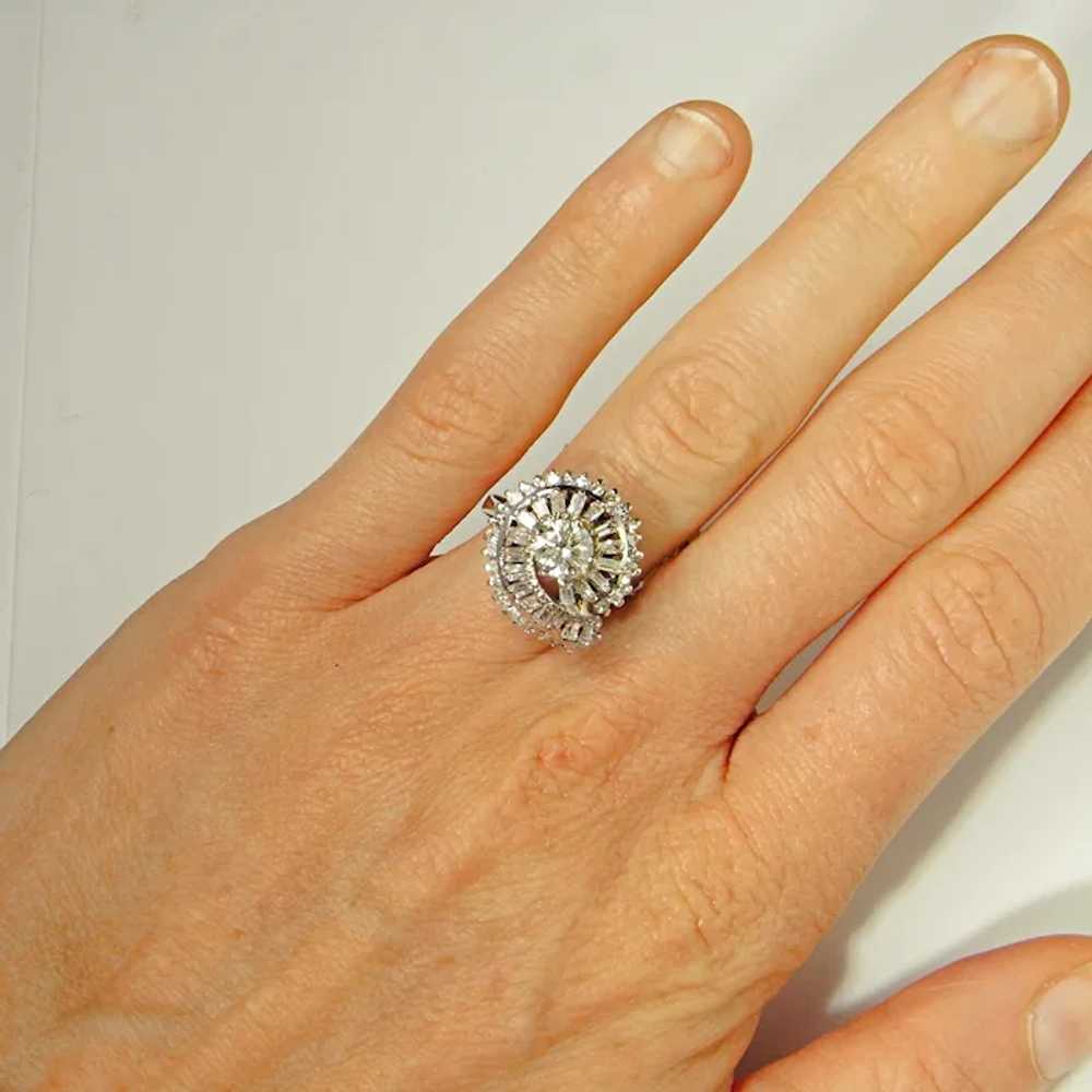 1940s Art Deco Diamond Ring 18K Gold Fine Diamond… - image 6