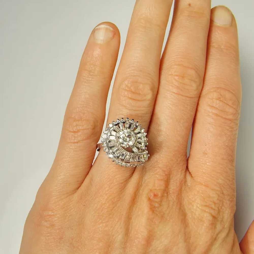1940s Art Deco Diamond Ring 18K Gold Fine Diamond… - image 7