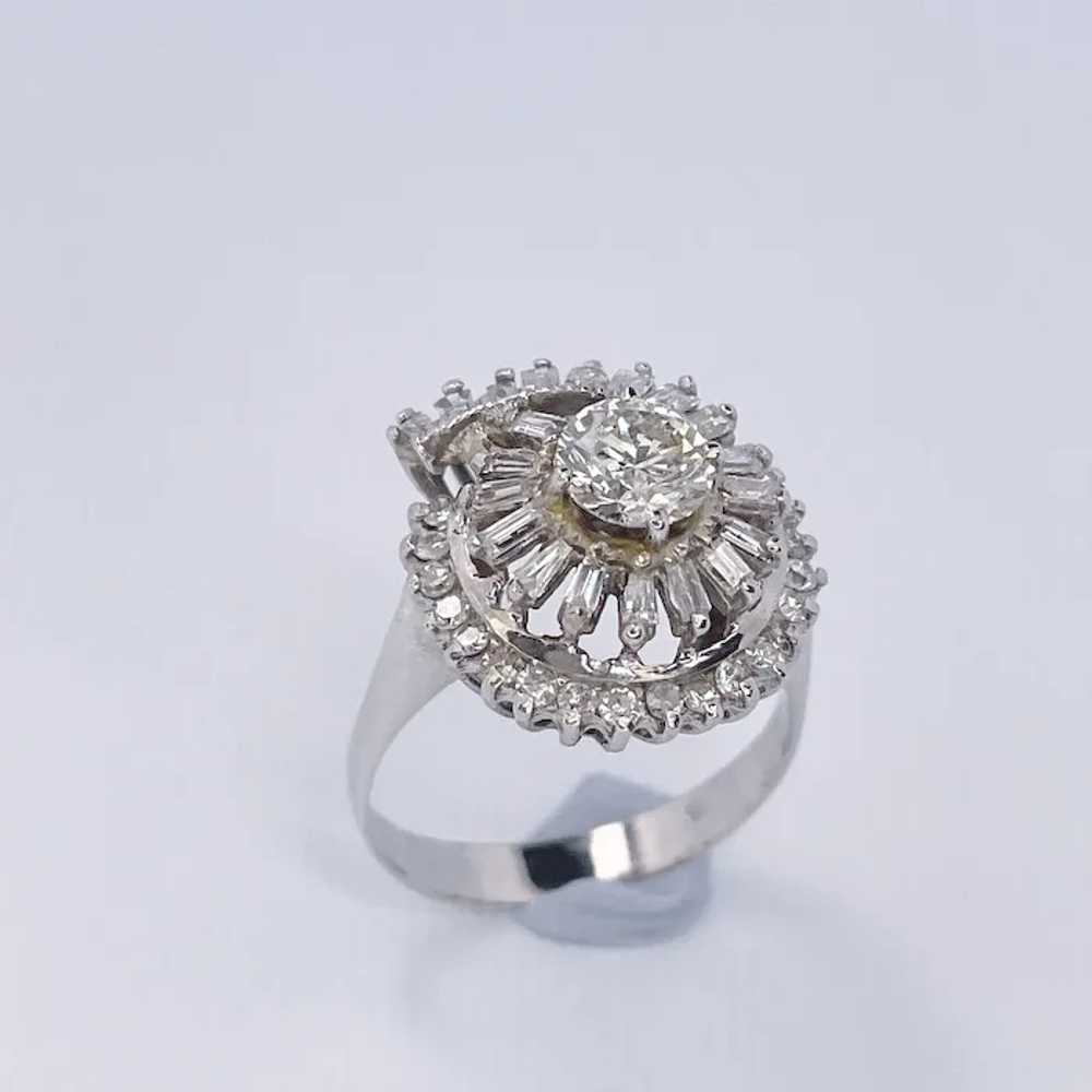 1940s Art Deco Diamond Ring 18K Gold Fine Diamond… - image 8