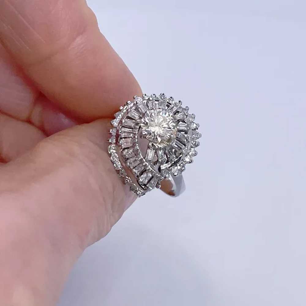 1940s Art Deco Diamond Ring 18K Gold Fine Diamond… - image 9