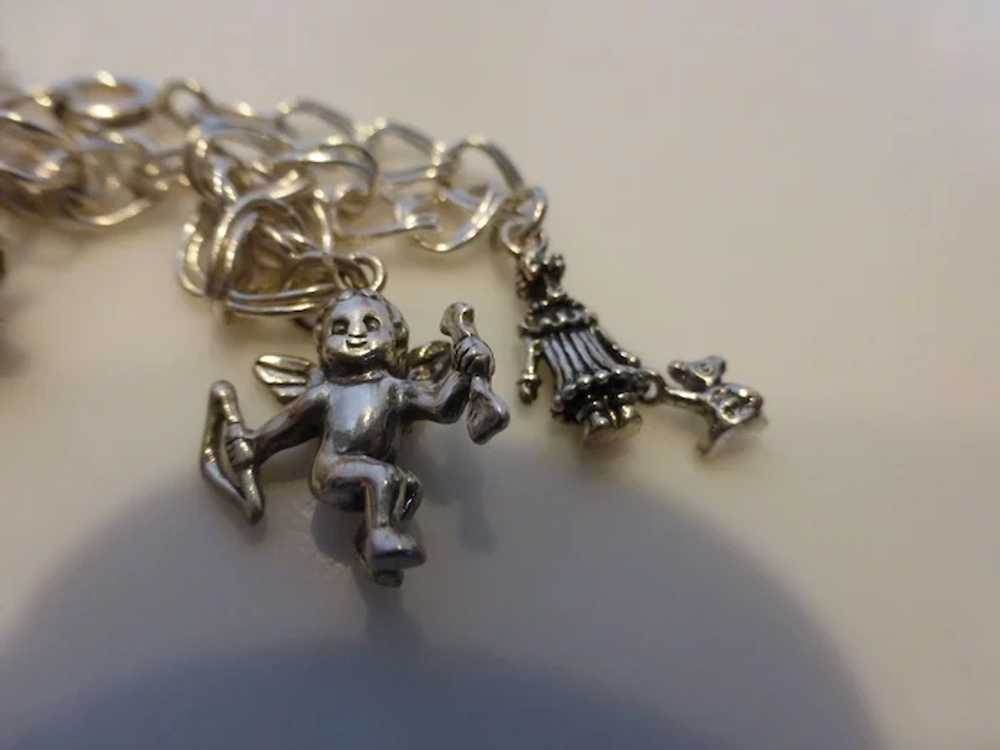 Vintage Sterling Silver Charm Bracelet - image 4