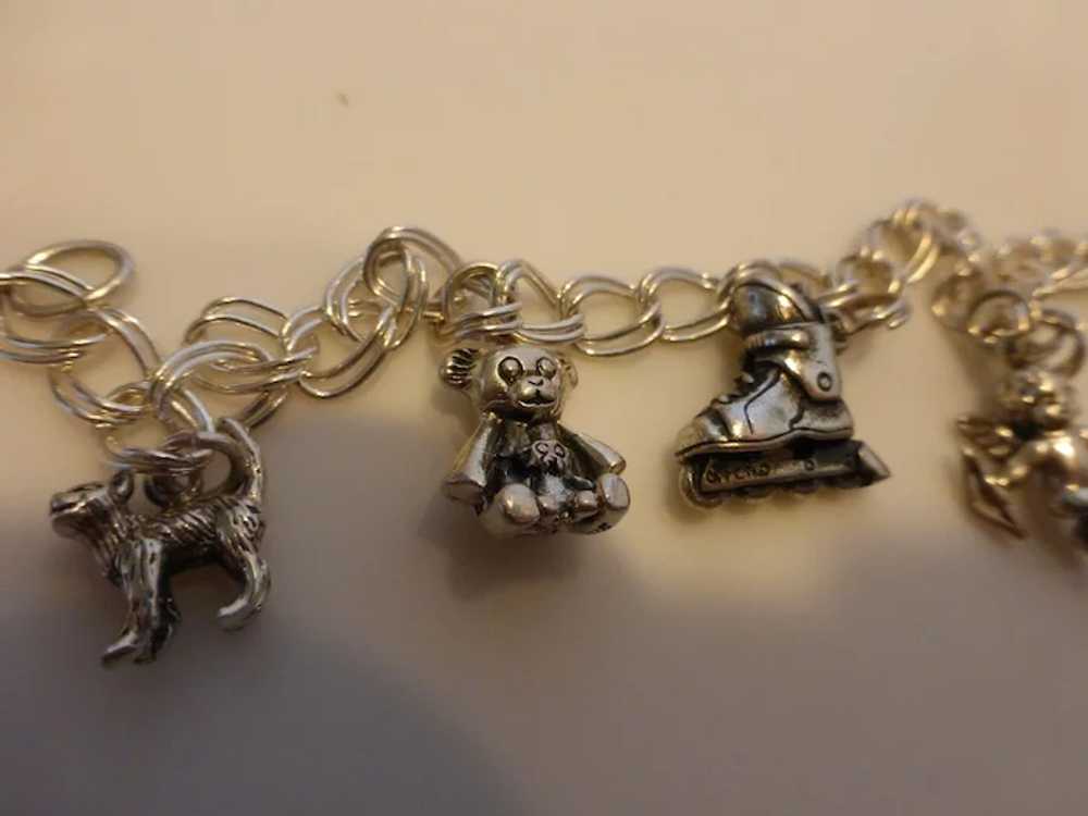 Vintage Sterling Silver Charm Bracelet - image 5