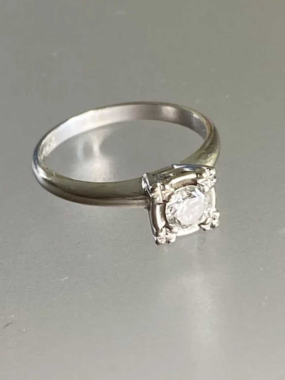 14K WG Illusion Diamond Ring - image 2