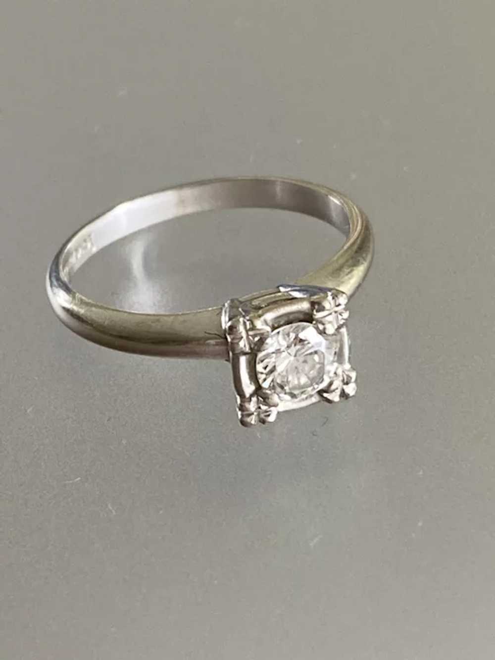 14K WG Illusion Diamond Ring - image 4