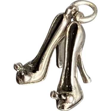 Sterling High Heel Shoes Charm - image 1