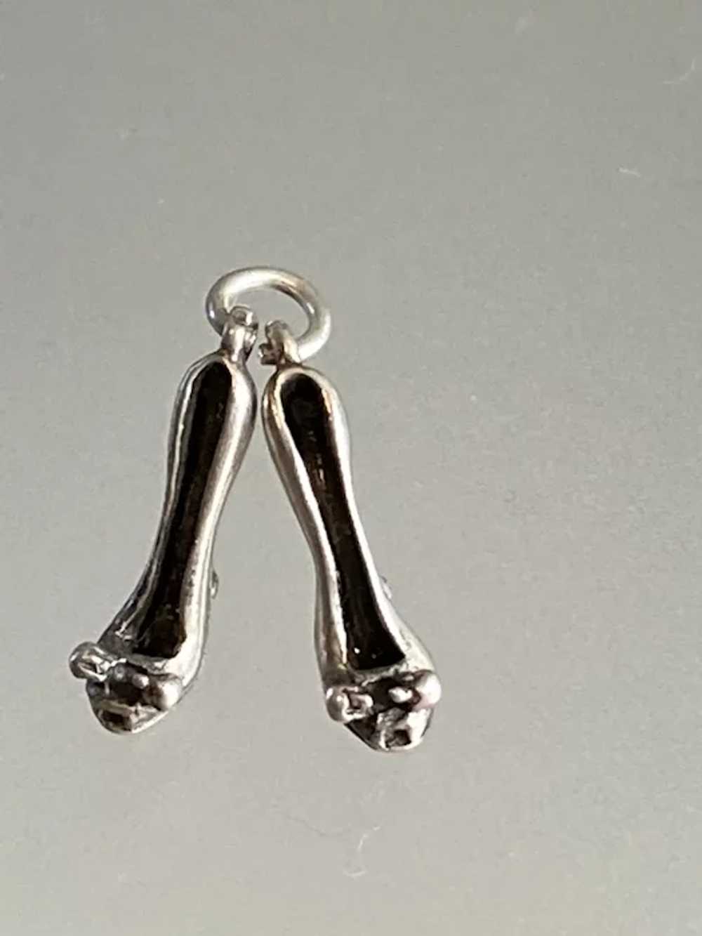 Sterling High Heel Shoes Charm - image 3