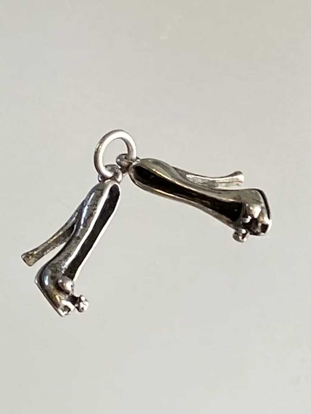 Sterling High Heel Shoes Charm - image 6
