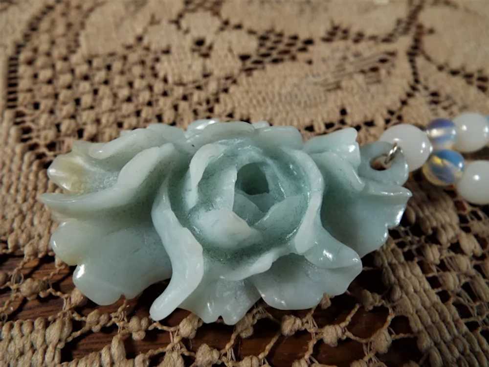 Amazonite Flower Pendant, Nephrite Jade, Opalite … - image 8