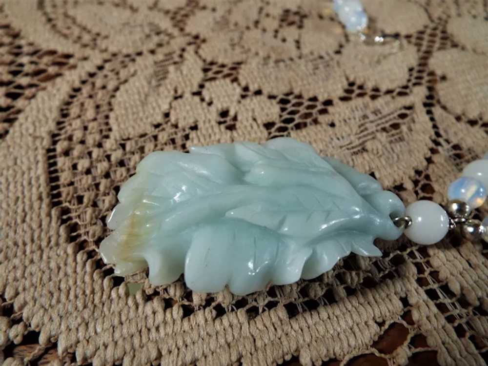 Amazonite Flower Pendant, Nephrite Jade, Opalite … - image 9