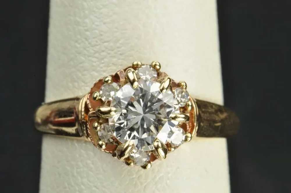 .98 Carat Diamond Engagement / Wedding Ring / .80… - image 2