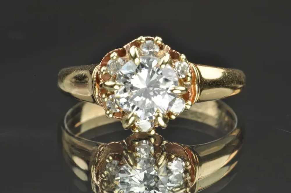 .98 Carat Diamond Engagement / Wedding Ring / .80… - image 3