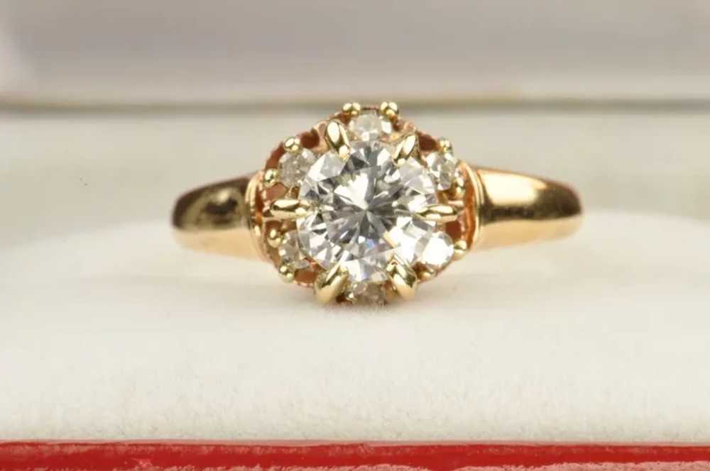 .98 Carat Diamond Engagement / Wedding Ring / .80… - image 4