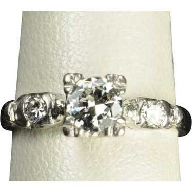 Vintage .64 Carat Diamond Engagement Ring / .51 Ca