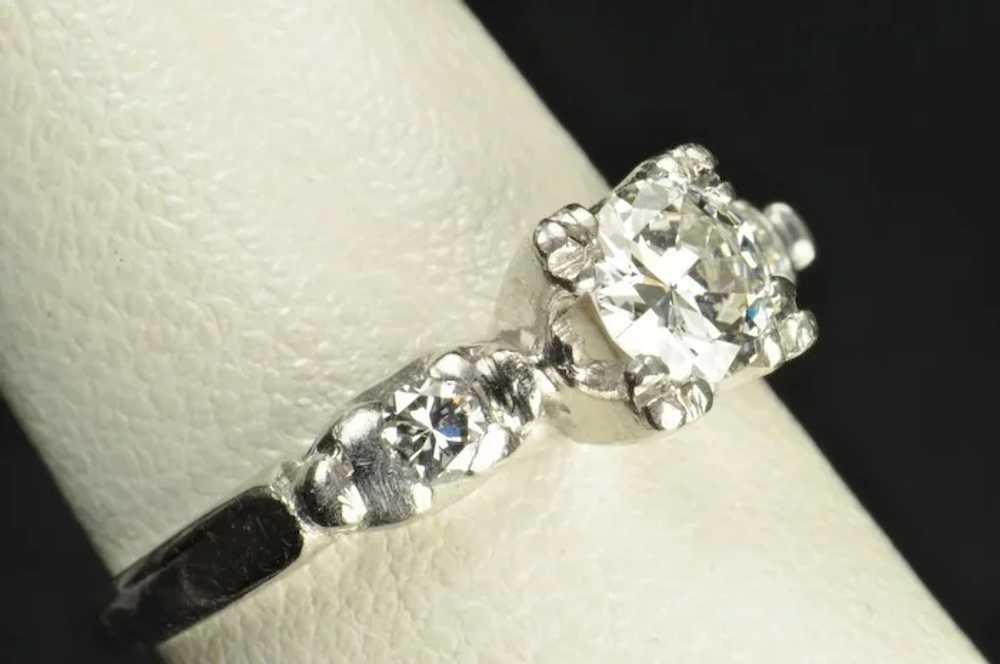Vintage .64 Carat Diamond Engagement Ring / .51 C… - image 3
