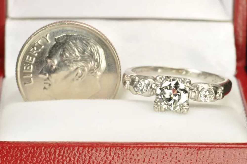 Vintage .64 Carat Diamond Engagement Ring / .51 C… - image 4