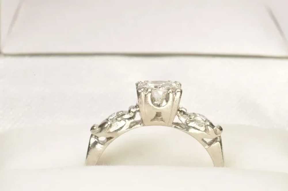 Vintage .64 Carat Diamond Engagement Ring / .51 C… - image 5