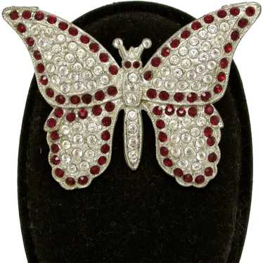 Rhinestone Butterfly Brooch