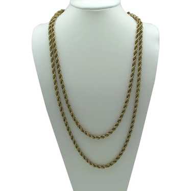 60" Monet Goldtone Metal Rope Chain Necklace