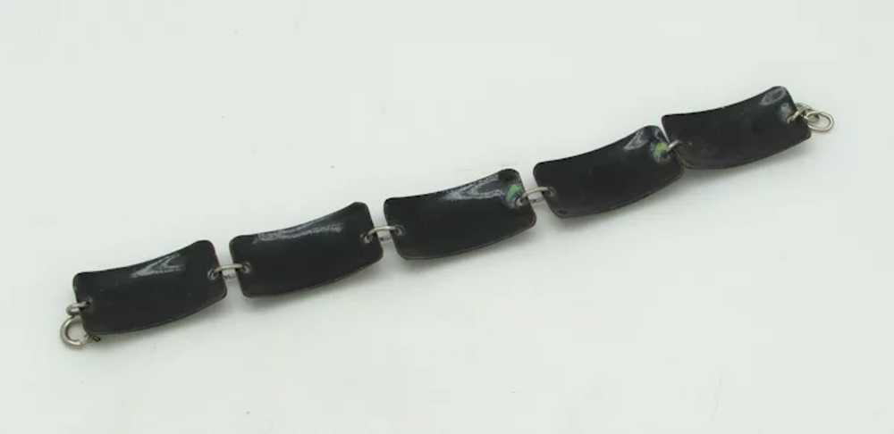 1960s Modernist Enameled Link Bracelet - image 2