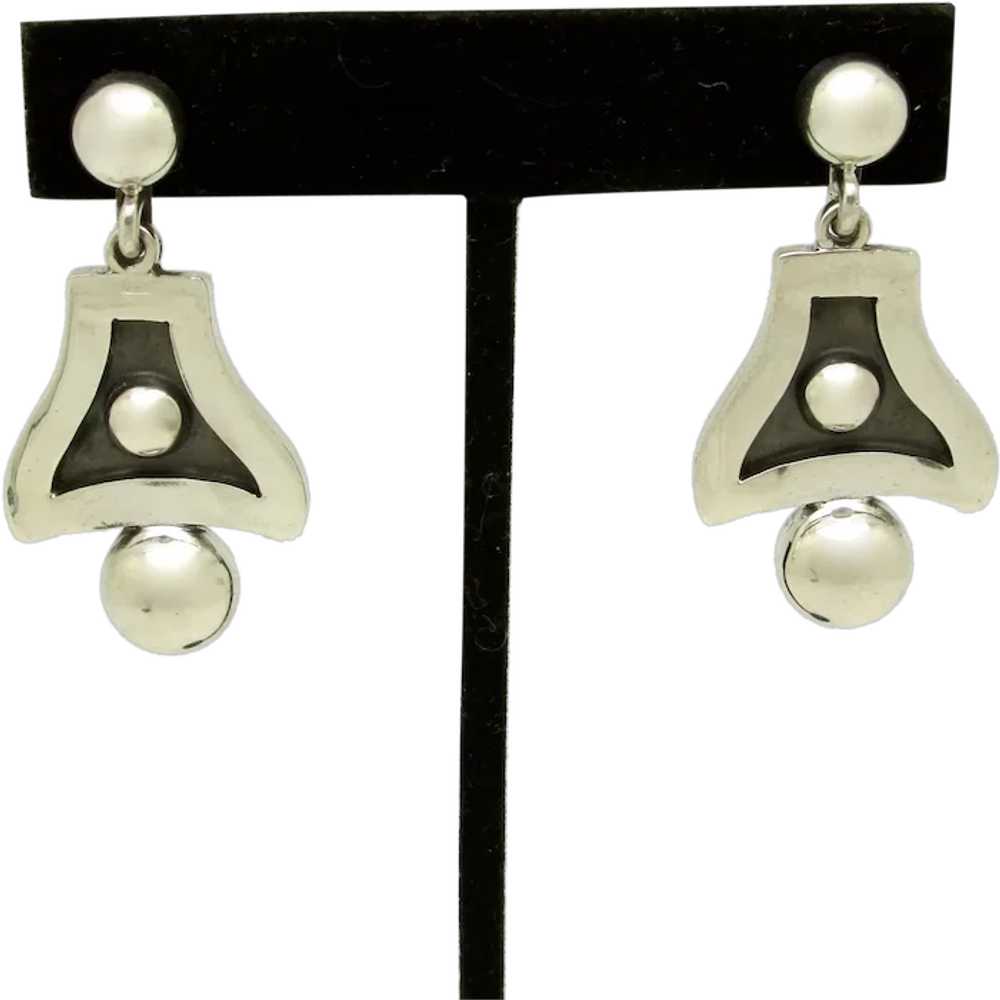 Modern Design Sterling Earrings - image 1