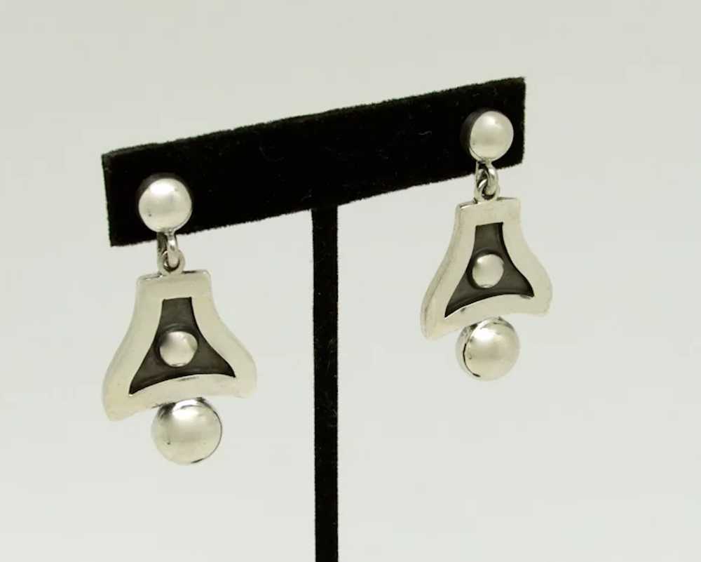 Modern Design Sterling Earrings - image 2