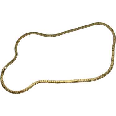 Monet 1970s Square Link Chain Necklace