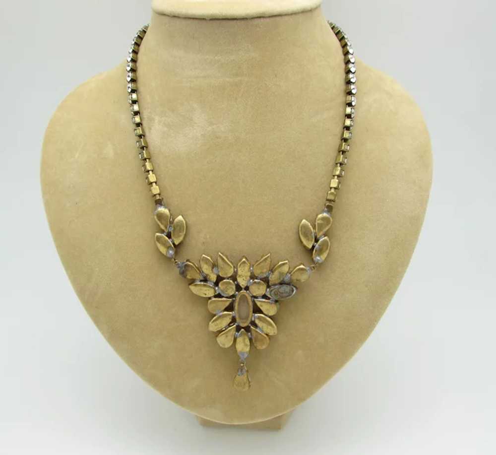 Husár.D Czech Rhinestone and Faceted Glass Neckla… - image 2