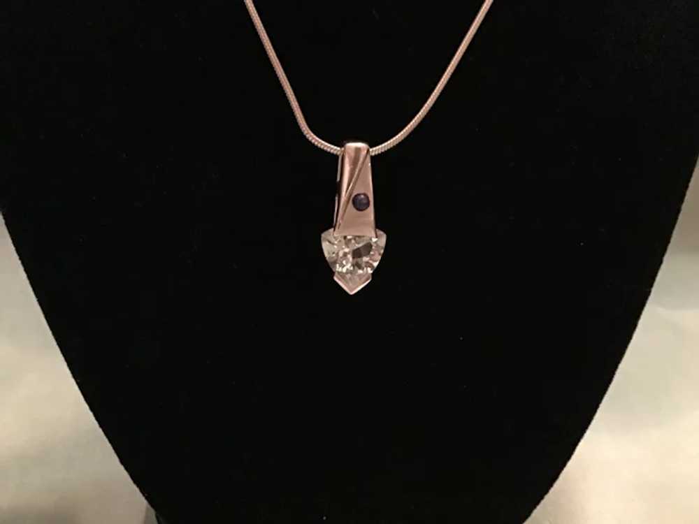 Italian Sterling Silver Pendant Necklace - image 3