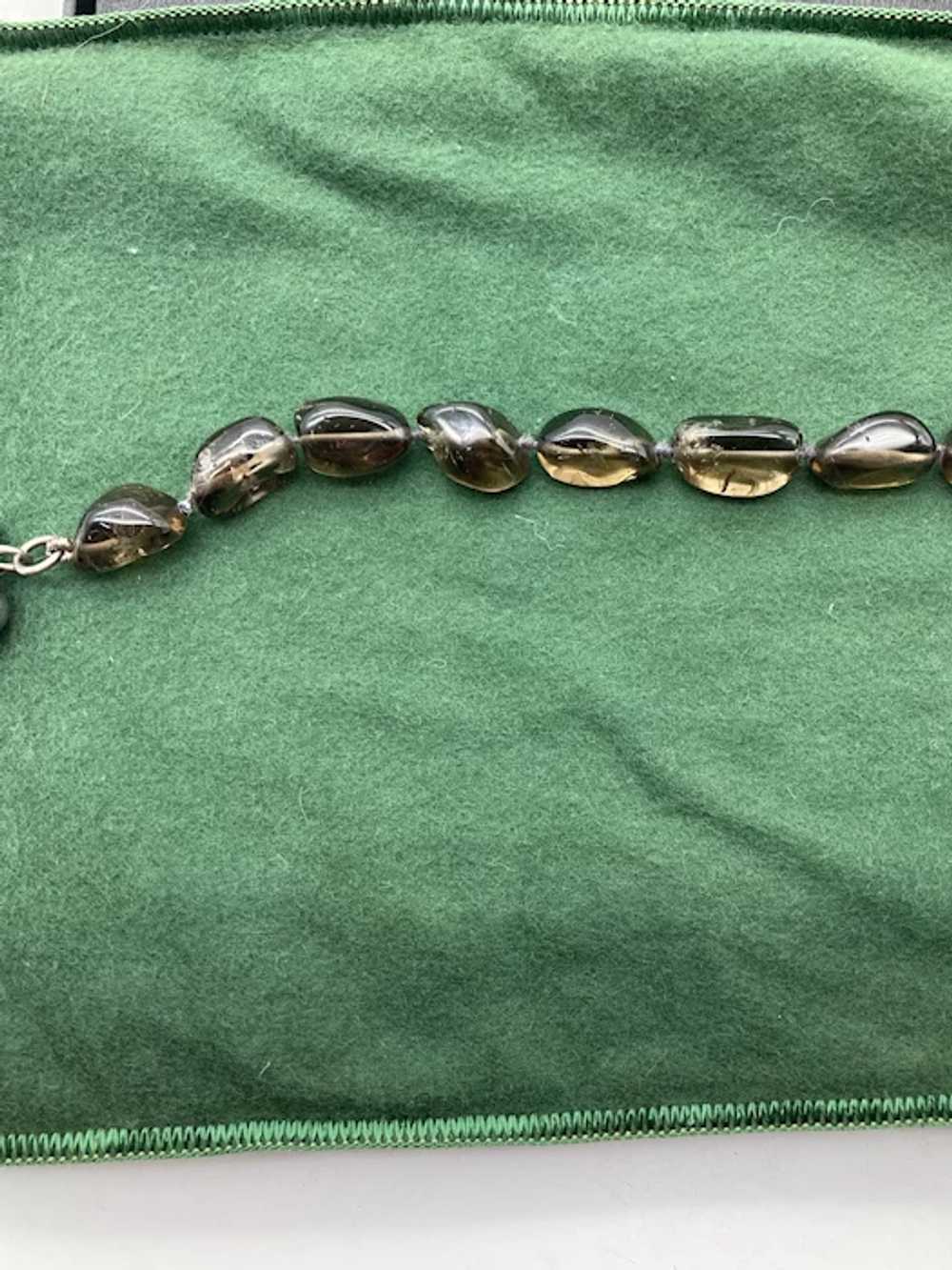 Sterling Silver and Polished Amethyst Link Bracel… - image 5
