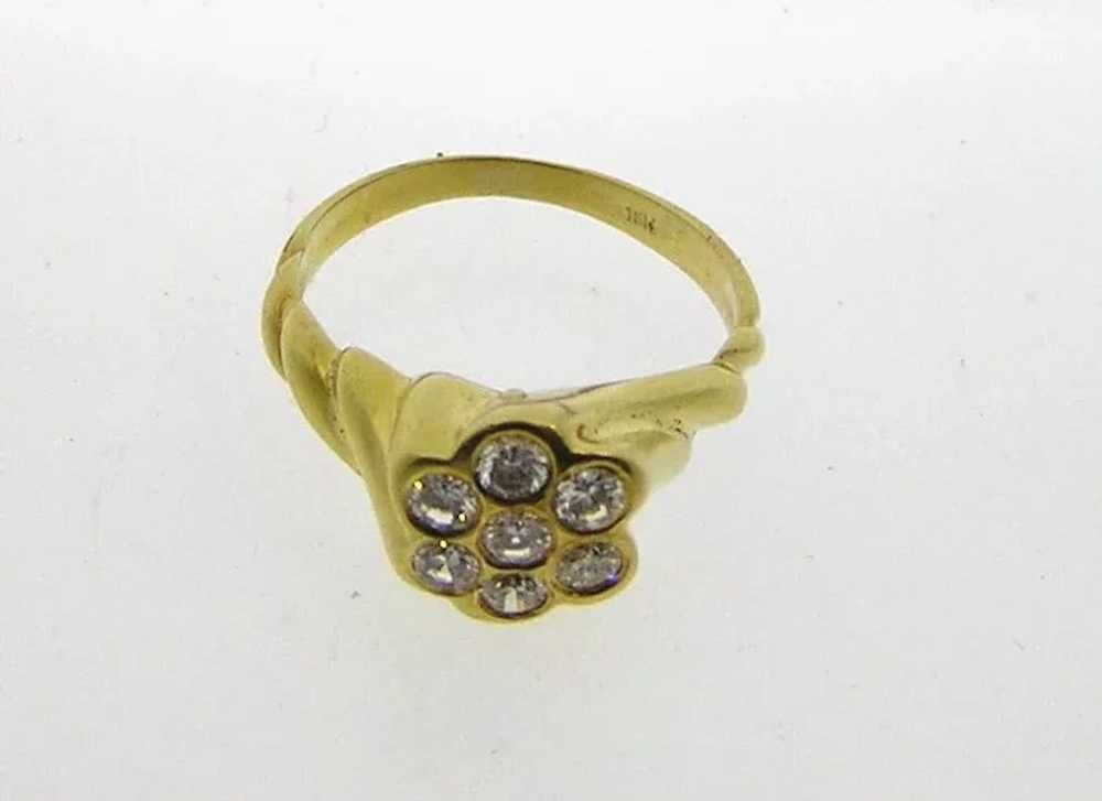 18kt Yellow Gold Diamond Ring, pre-owned - image 2