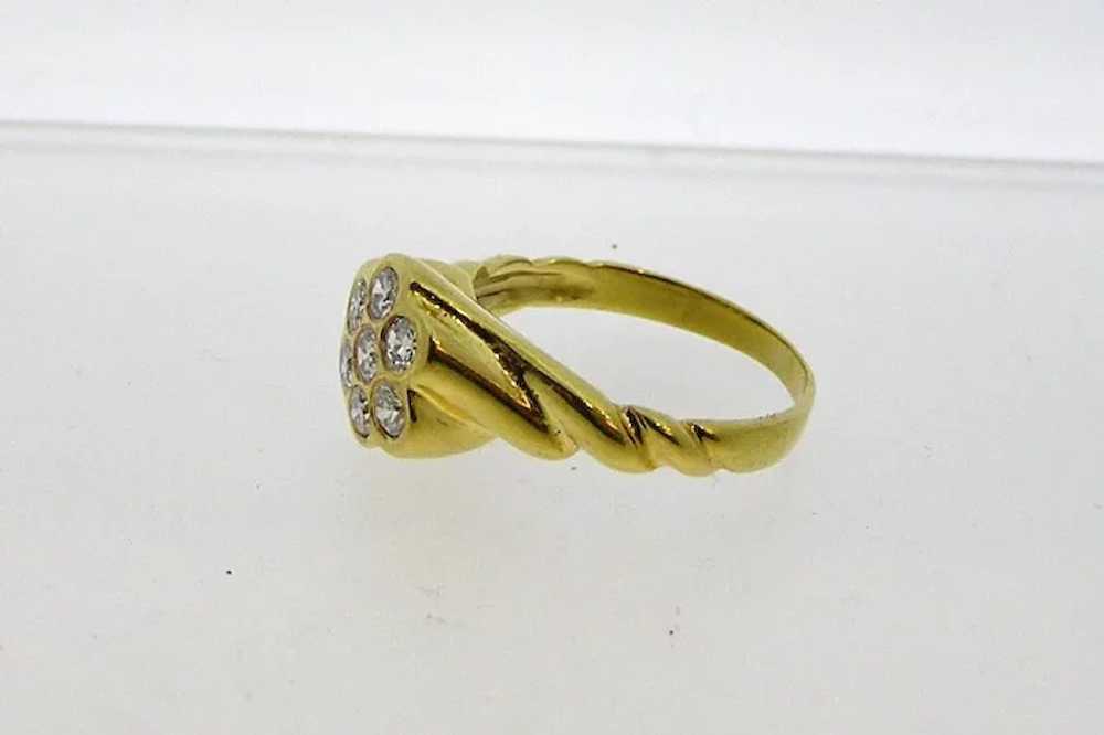 18kt Yellow Gold Diamond Ring, pre-owned - image 3