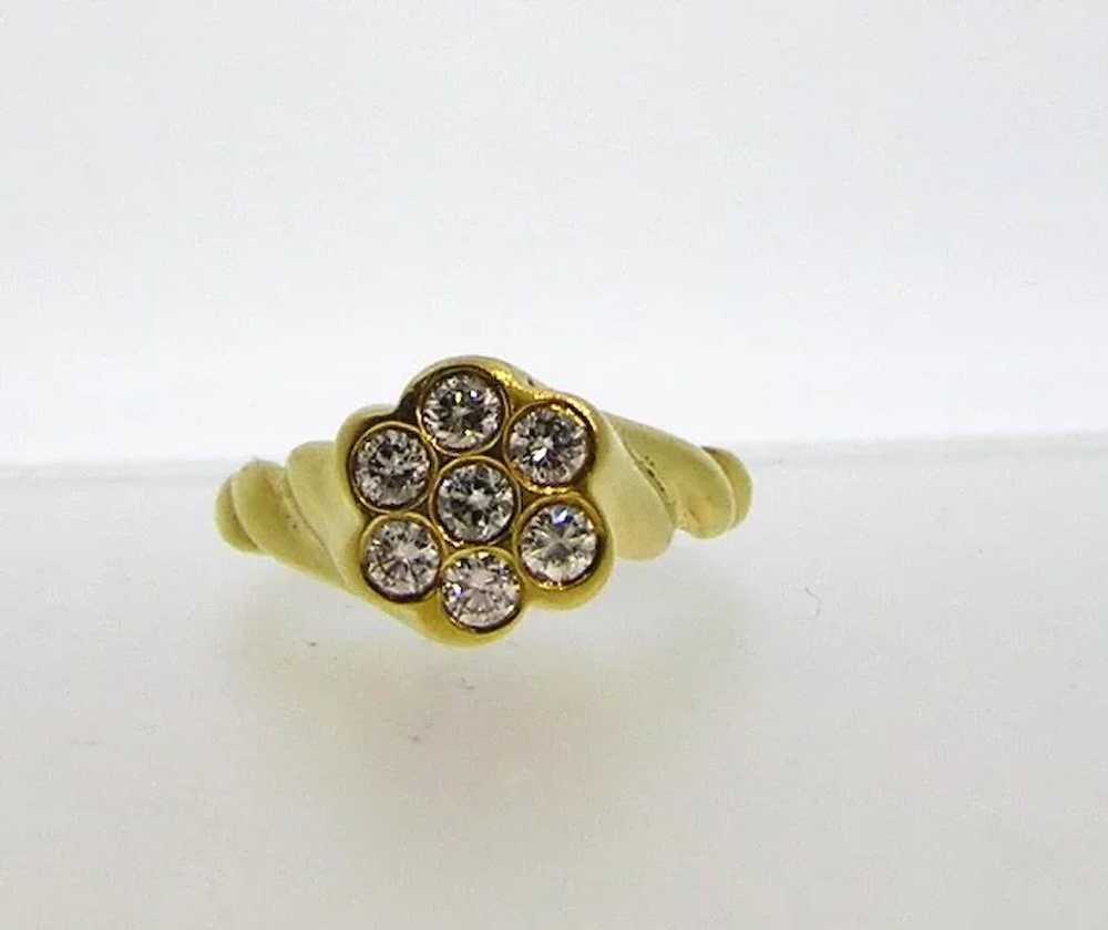 18kt Yellow Gold Diamond Ring, pre-owned - image 4