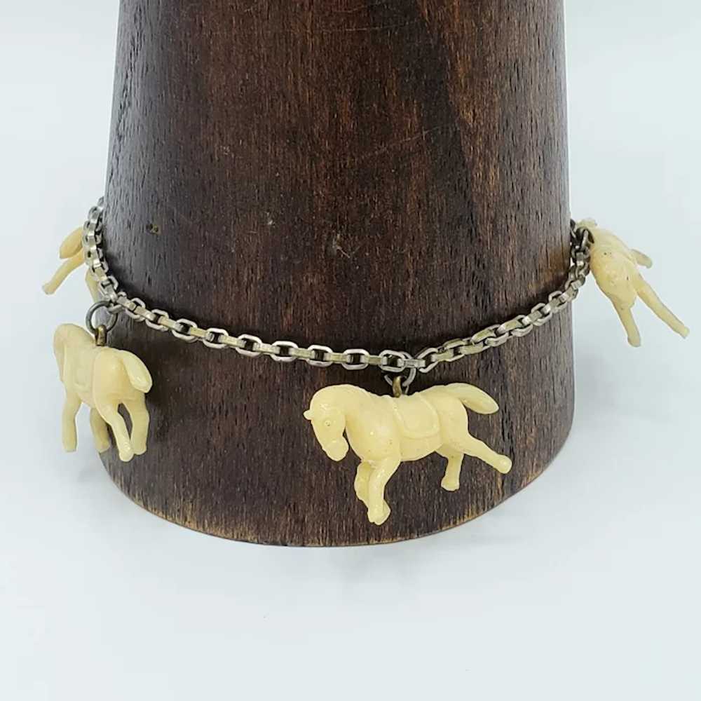 Celluloid Horse Charm Bracelet - image 6