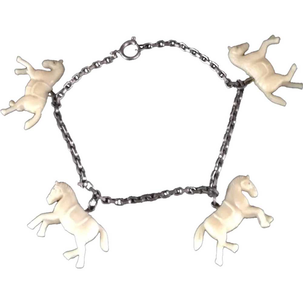 Celluloid Horse Charm Bracelet - image 8