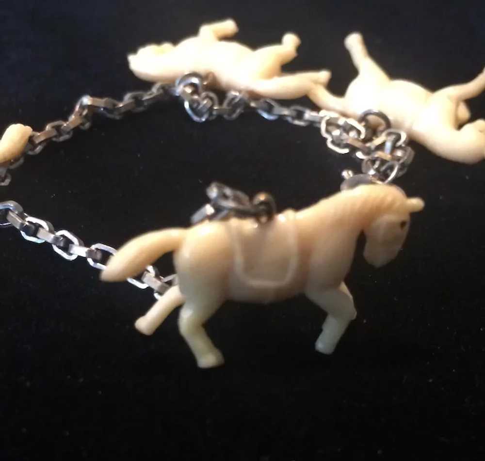 Celluloid Horse Charm Bracelet - image 9