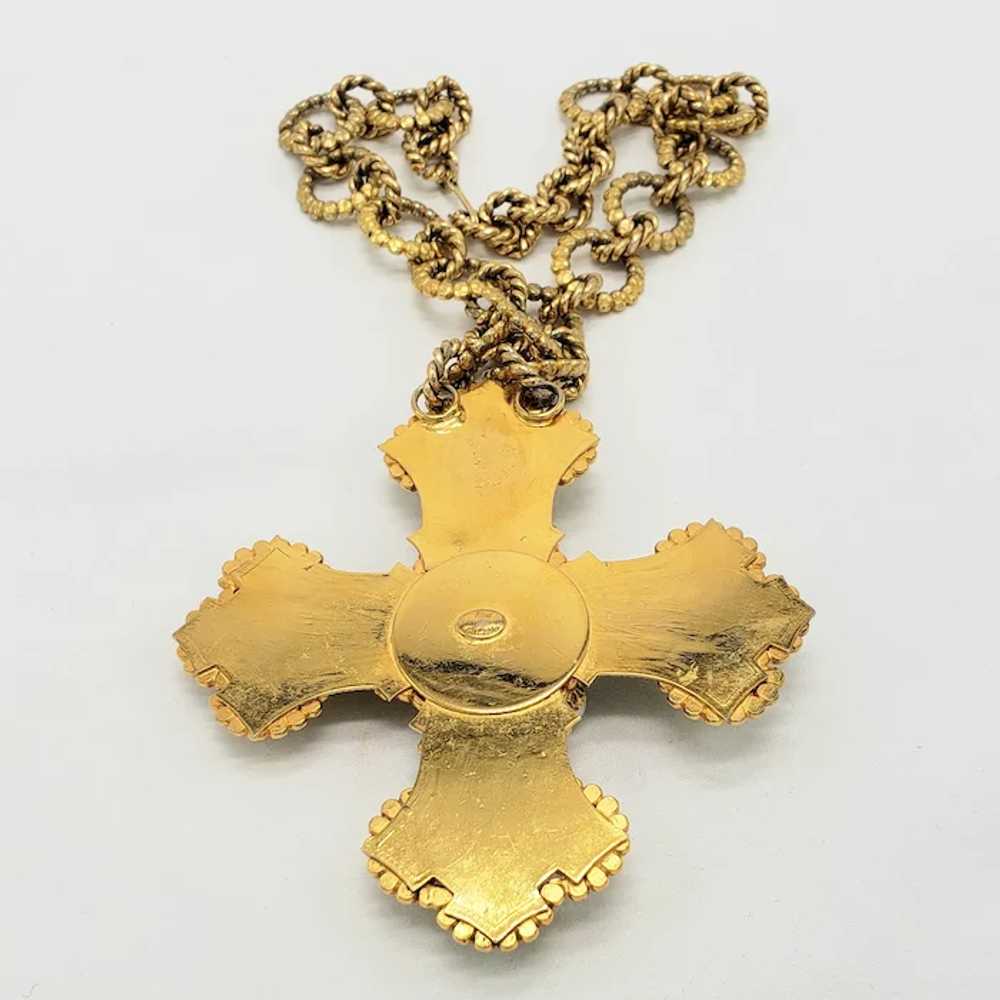 Divine WILLIAM DELILLO Maltese Cross Necklace - image 7