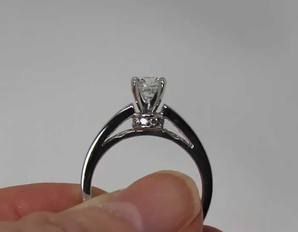 1 CTW Diamond Engagement Ring, 14kt WG - image 2