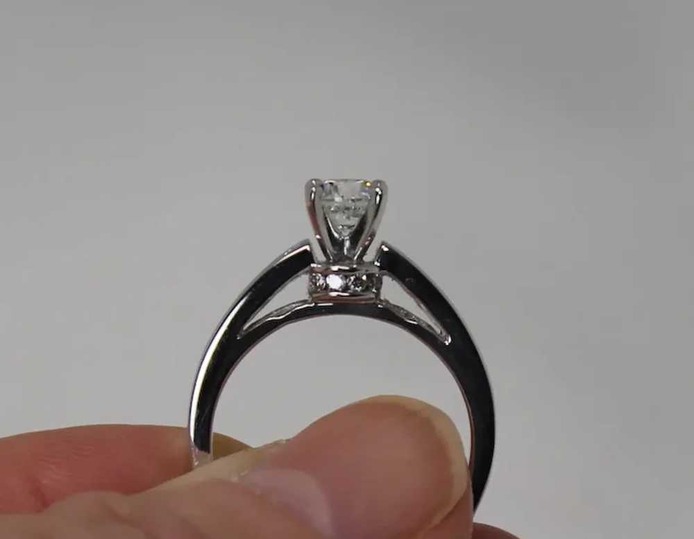 1 CTW Diamond Engagement Ring, 14kt WG - image 2