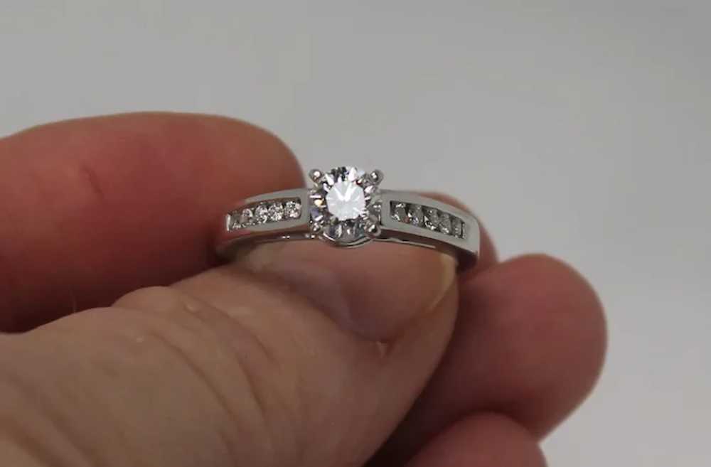 1 CTW Diamond Engagement Ring, 14kt WG - image 6