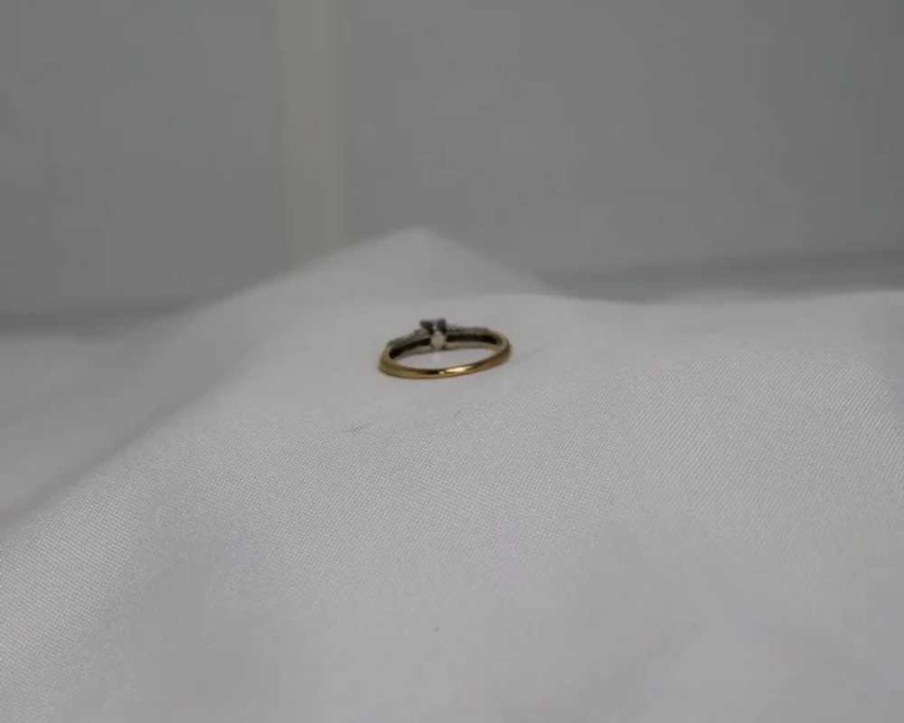 Vintage Diamond Ring, 14 Kt YG - image 2