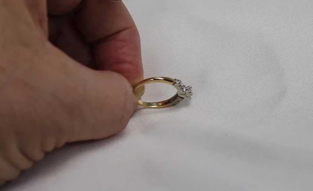 Vintage Diamond Ring, 14 Kt YG - image 3