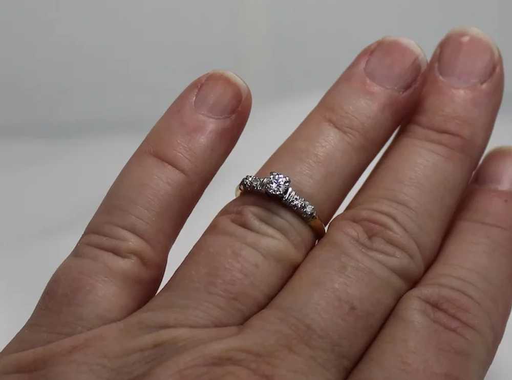 Vintage Diamond Ring, 14 Kt YG - image 4